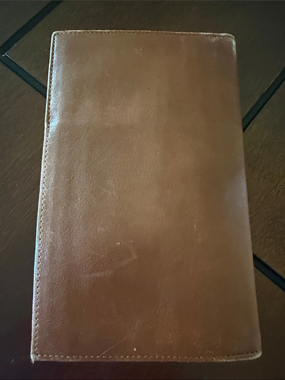 Leather Travel Wallet - Cognac Brown